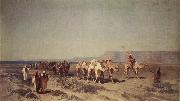 Alberto Pasini Caravan on the Shores of the Red Sea Germany oil painting artist